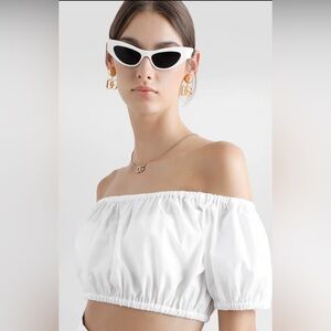 DOLCE & GABBANA 
Ruched Crop Top